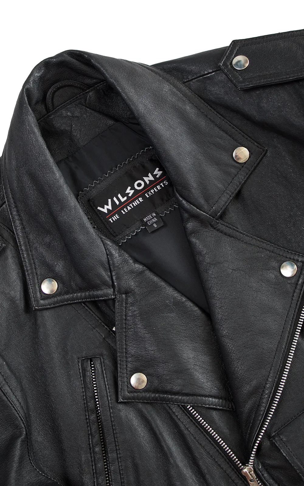 1980s Wilsons Leather Cropped Motorcycle Jacket (medium)