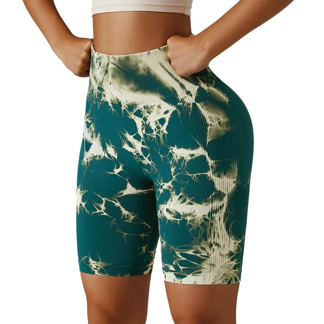 Ariella Tie Dye Seamless Yoga Shorts