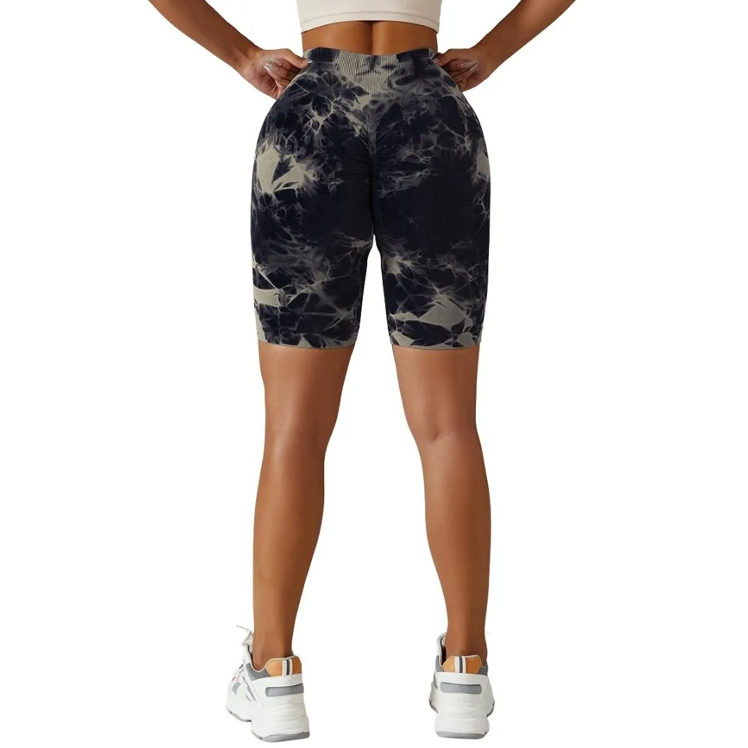 Ariella Tie Dye Seamless Yoga Shorts
