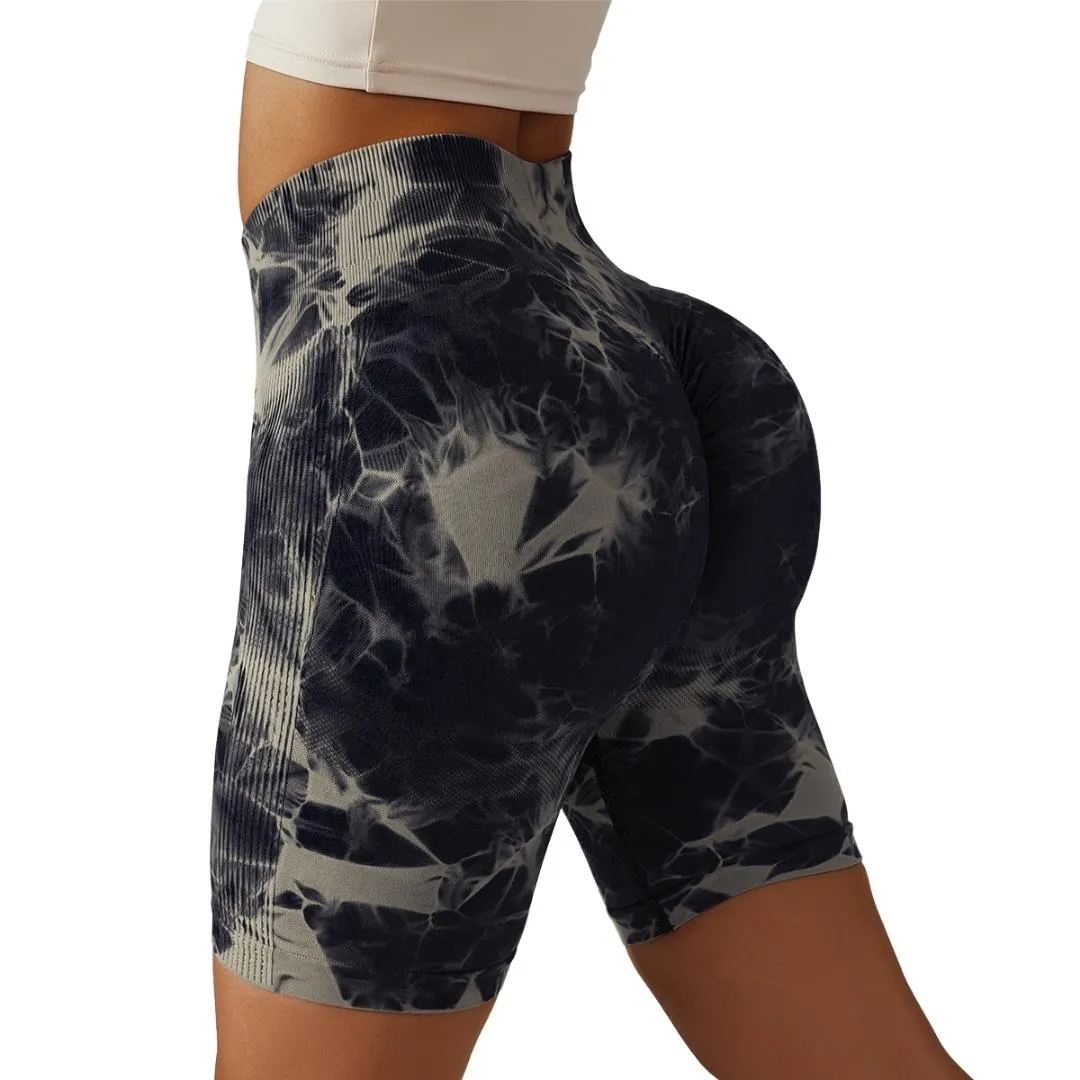 Ariella Tie Dye Seamless Yoga Shorts