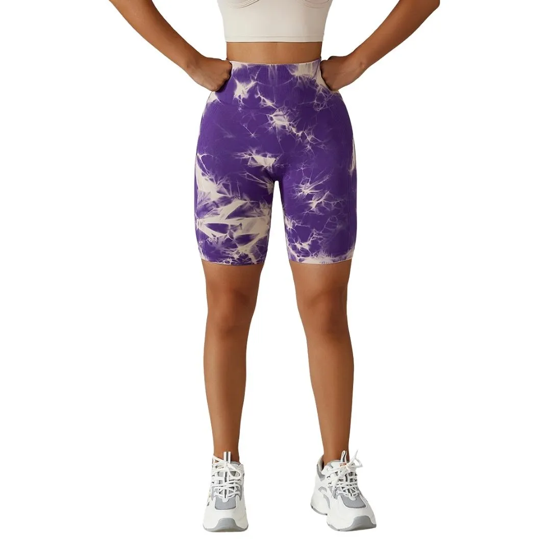 Ariella Tie Dye Seamless Yoga Shorts