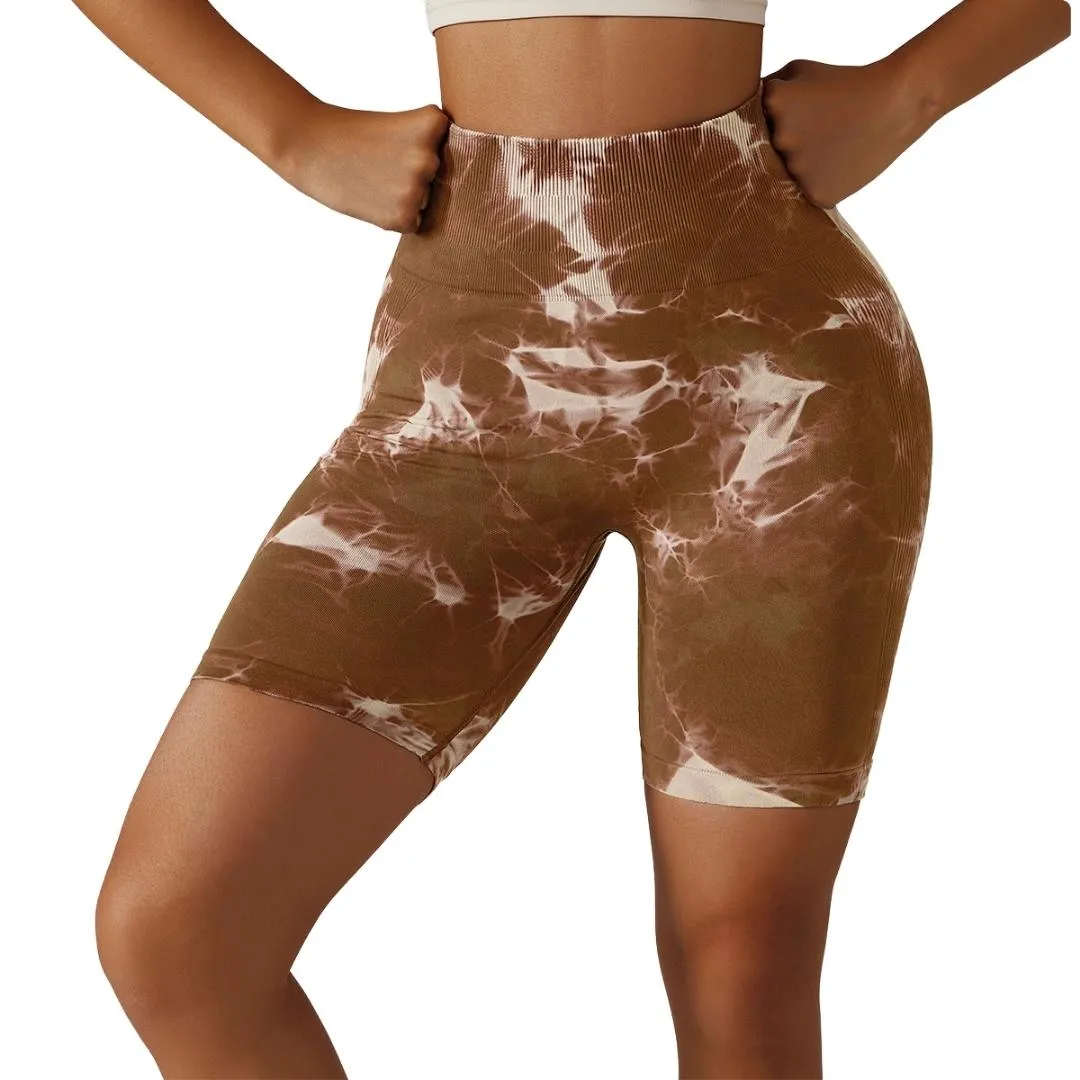 Ariella Tie Dye Seamless Yoga Shorts