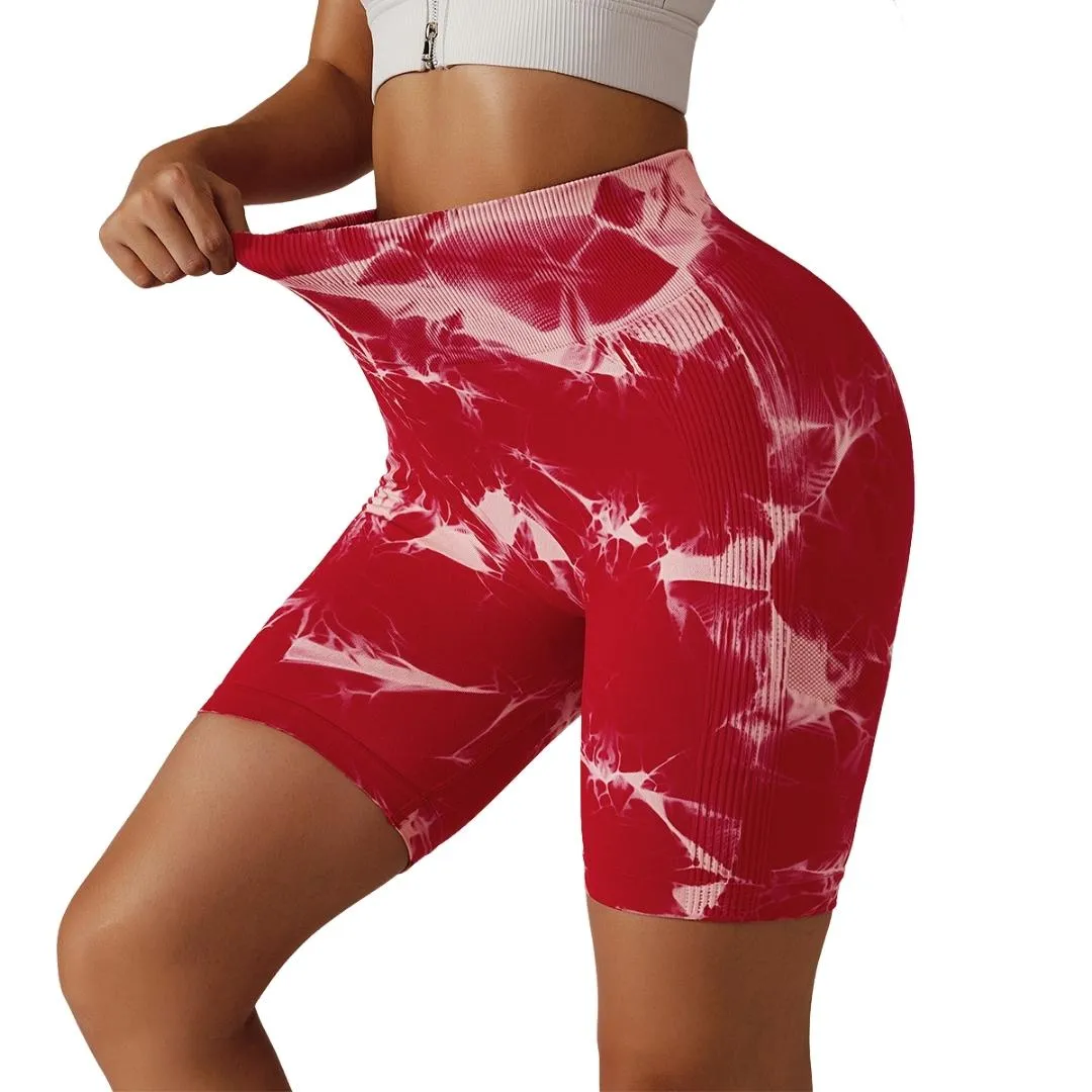 Ariella Tie Dye Seamless Yoga Shorts