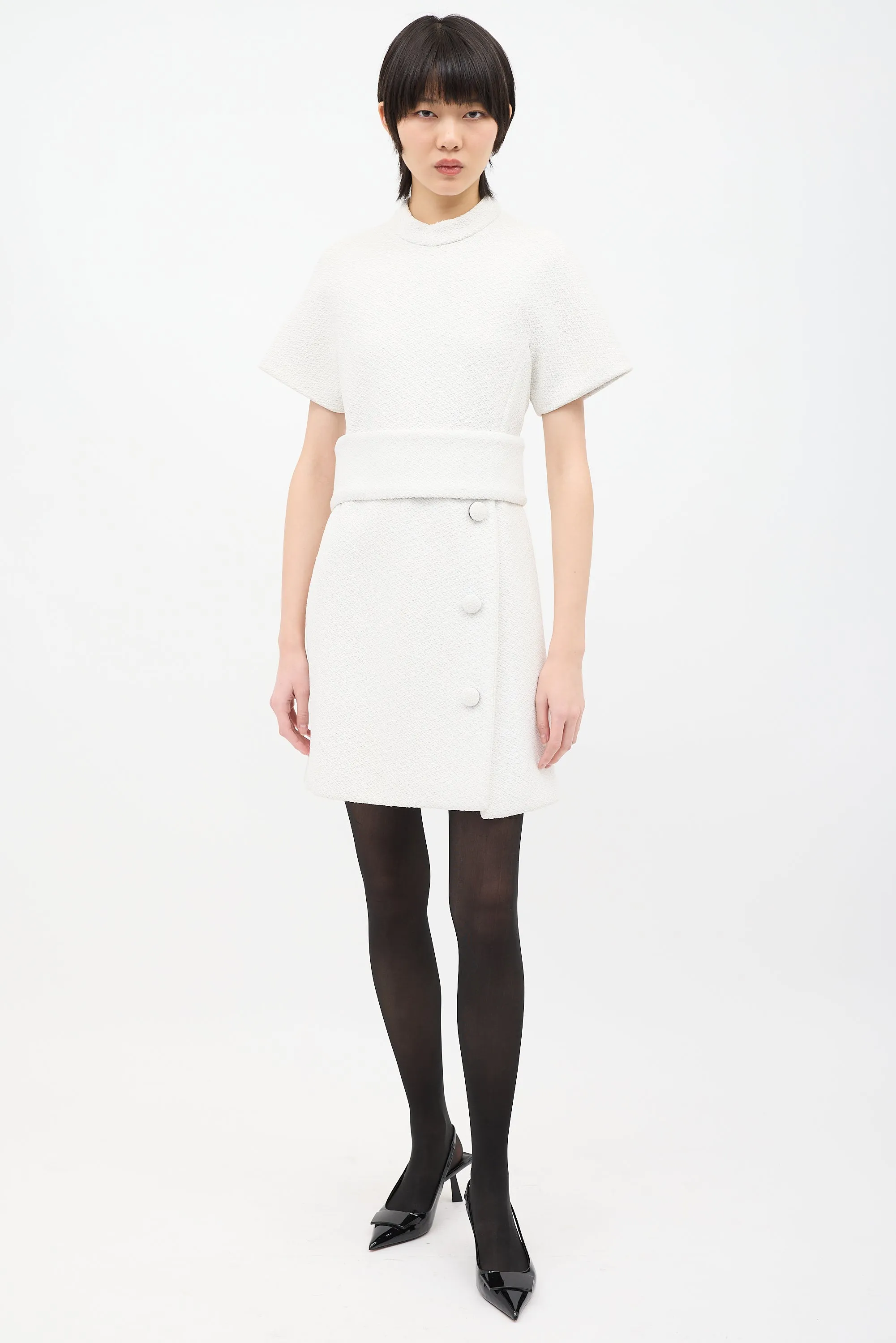 Boucle Open Back Dress