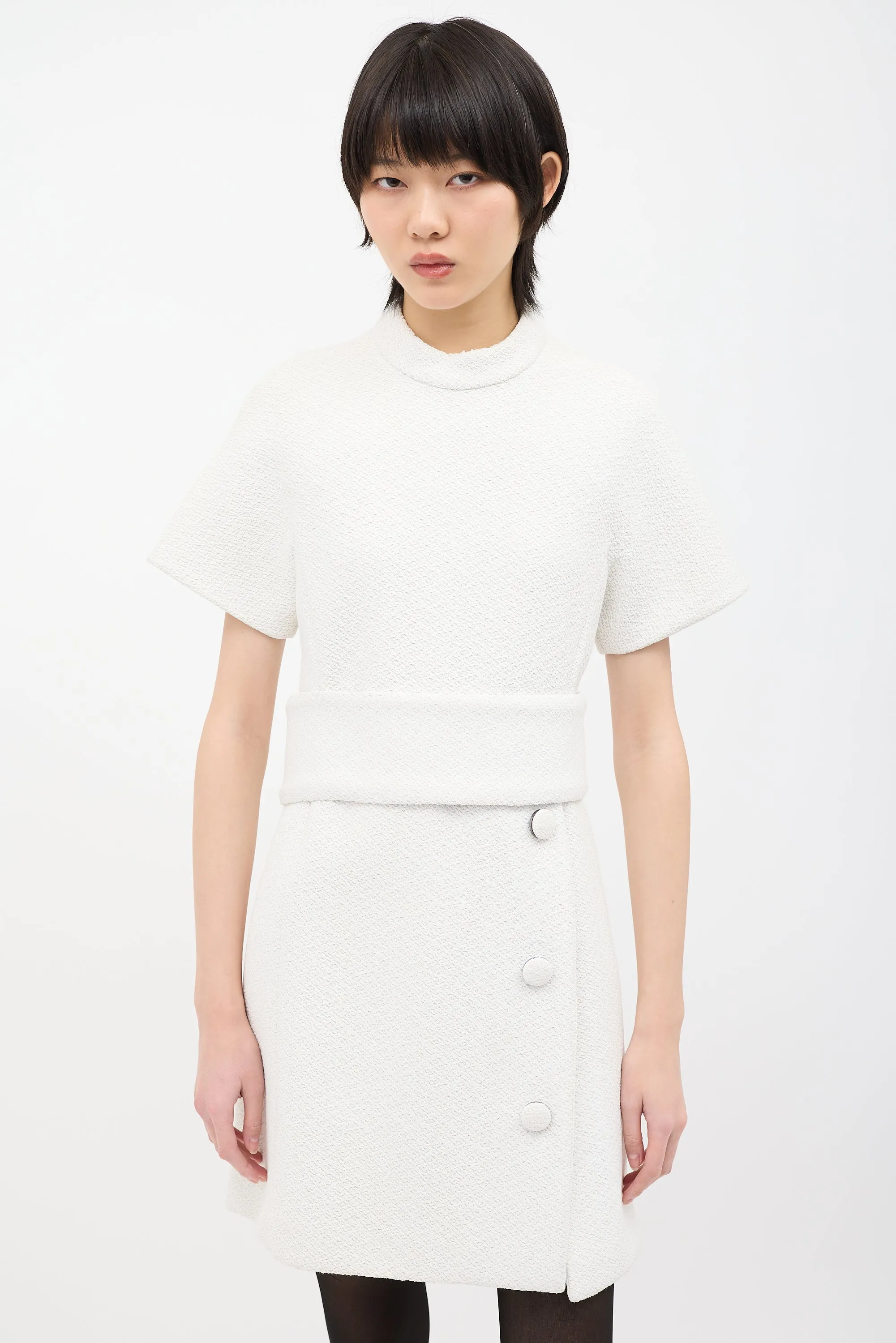 Boucle Open Back Dress