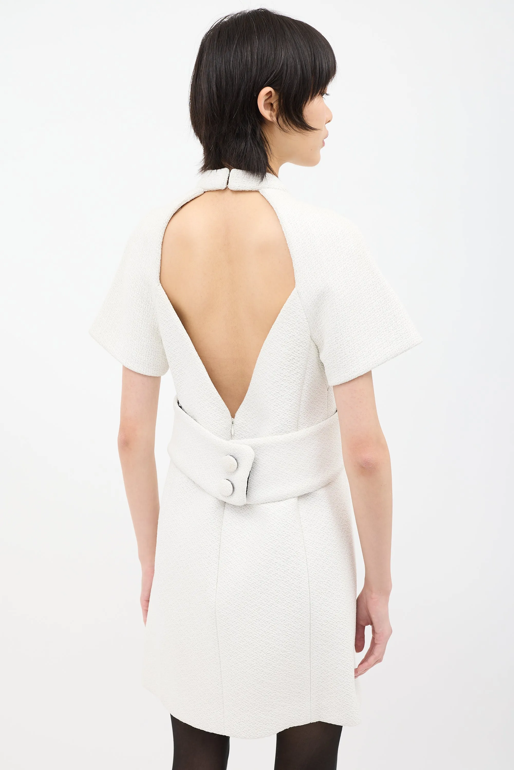 Boucle Open Back Dress