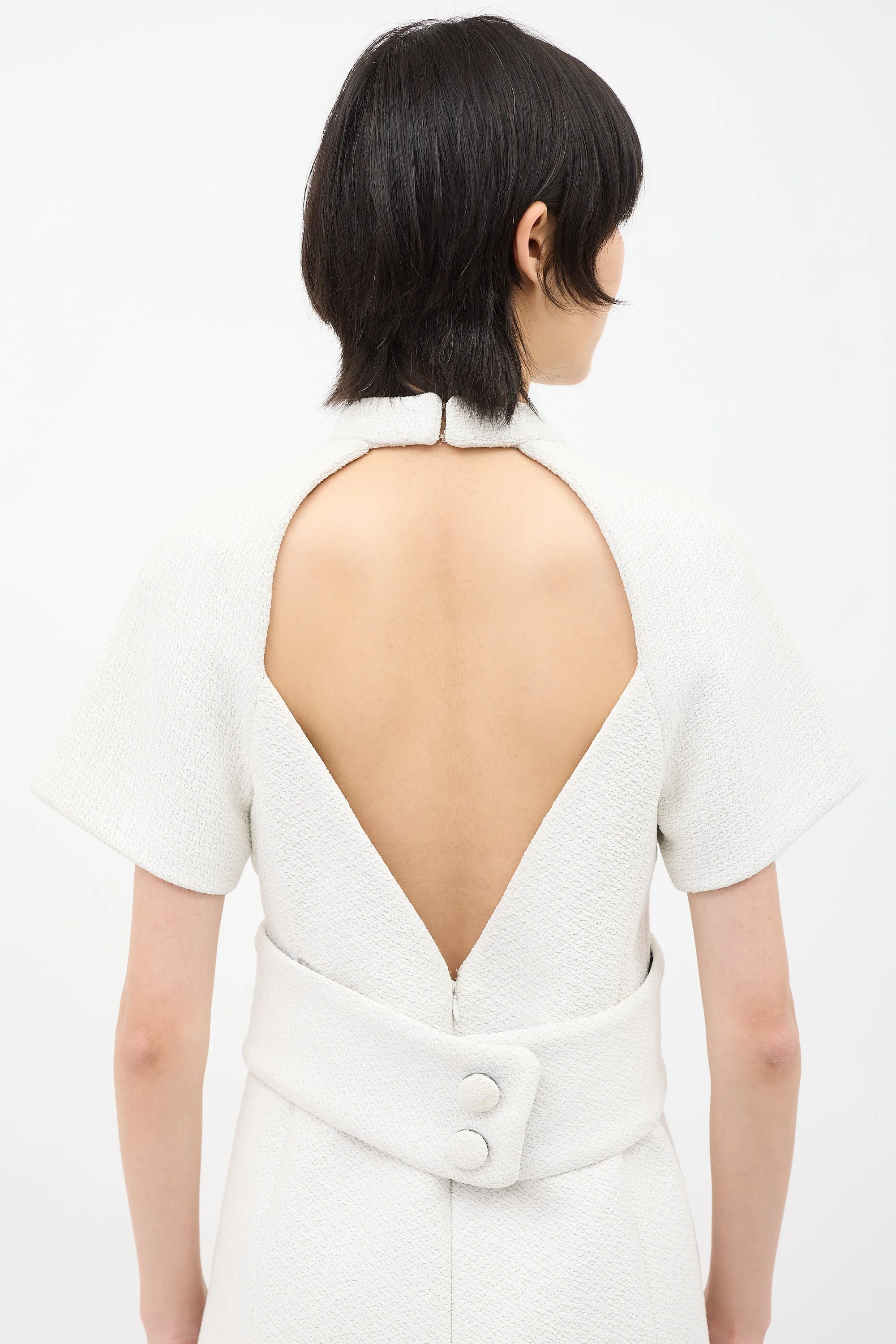 Boucle Open Back Dress