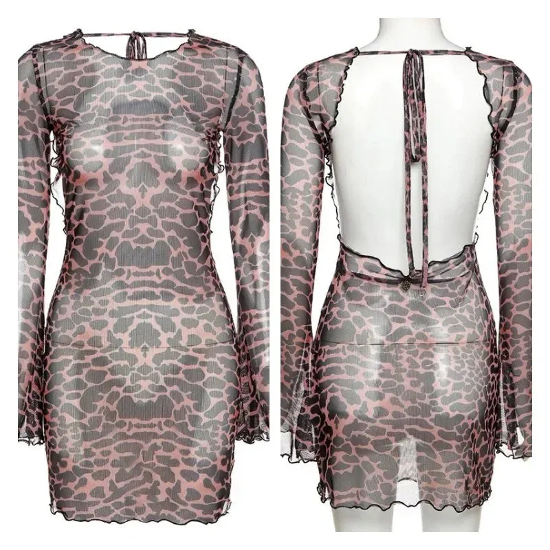 Combhasaki Women‘s Summer Mesh Leopard