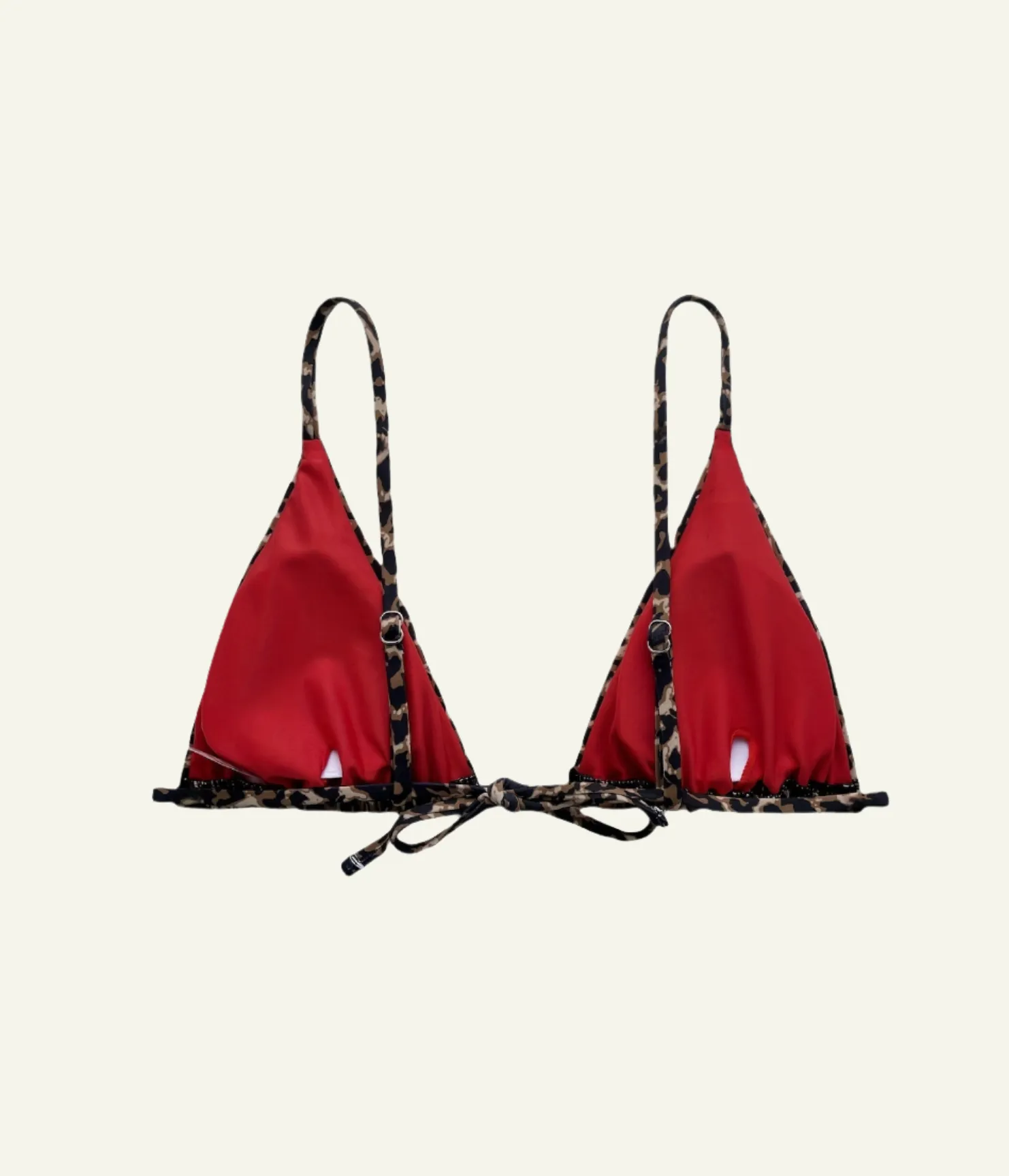 Leopard Triangle Bikini Top