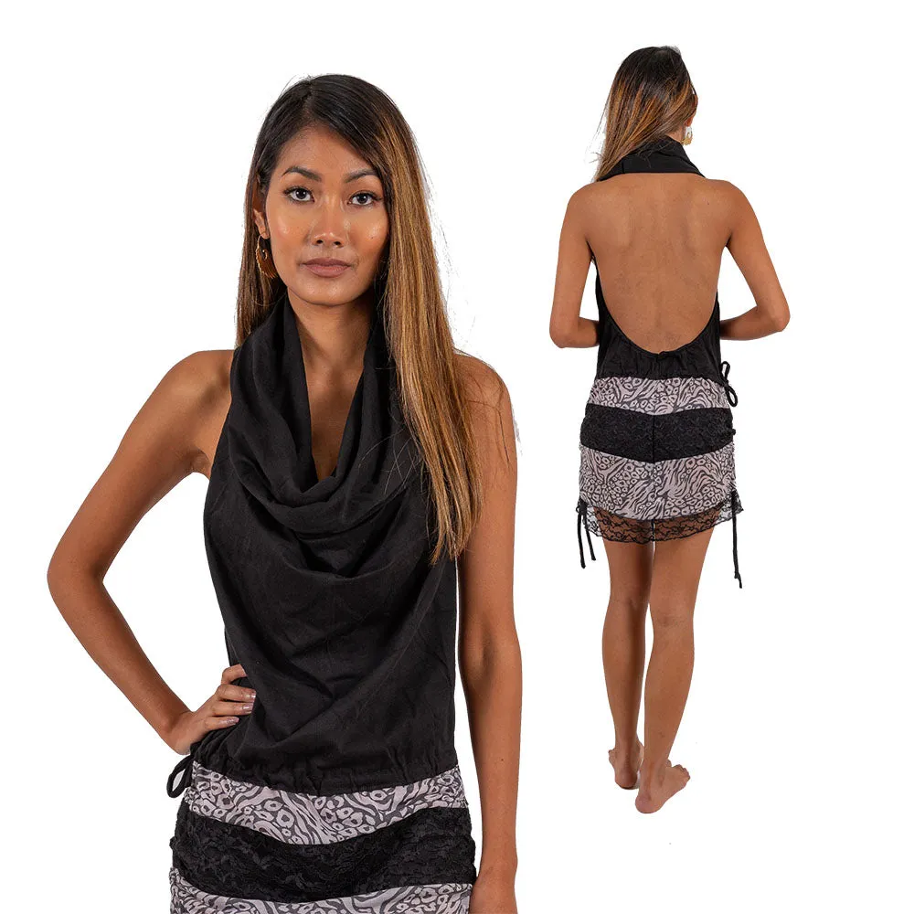 Open Back Cowl Dress