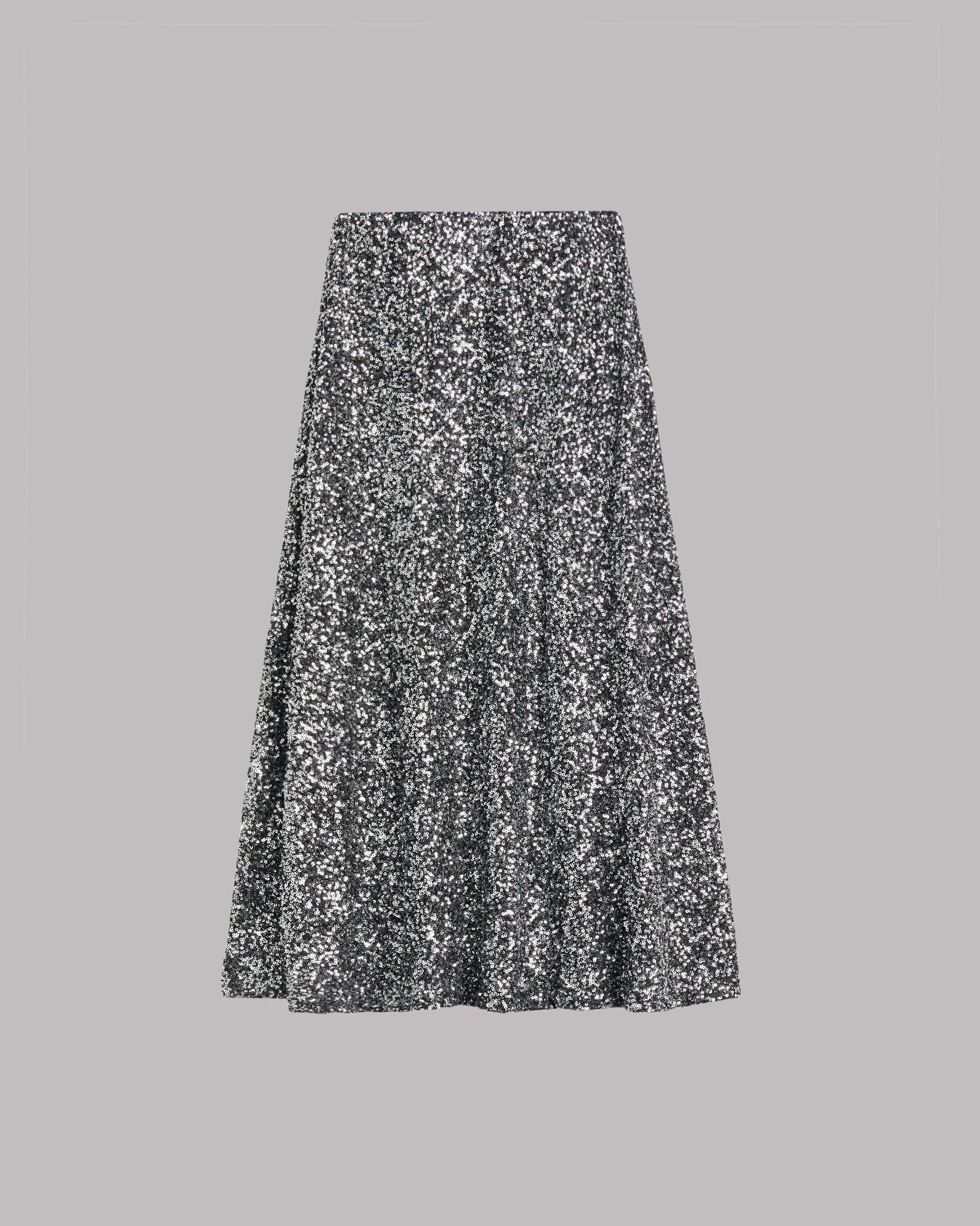The Dark Long Sequin Skirt