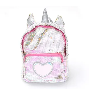 White Sequin Unicorn Backpack