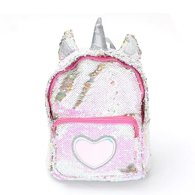 White Sequin Unicorn Backpack