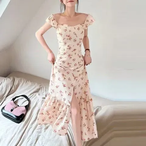 Women's Knee Length Slip Tea Dresses 536905