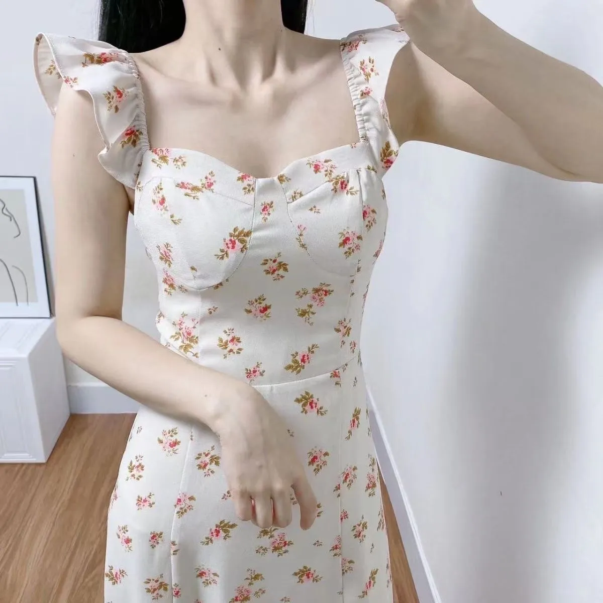 Women's Knee Length Slip Tea Dresses 536905